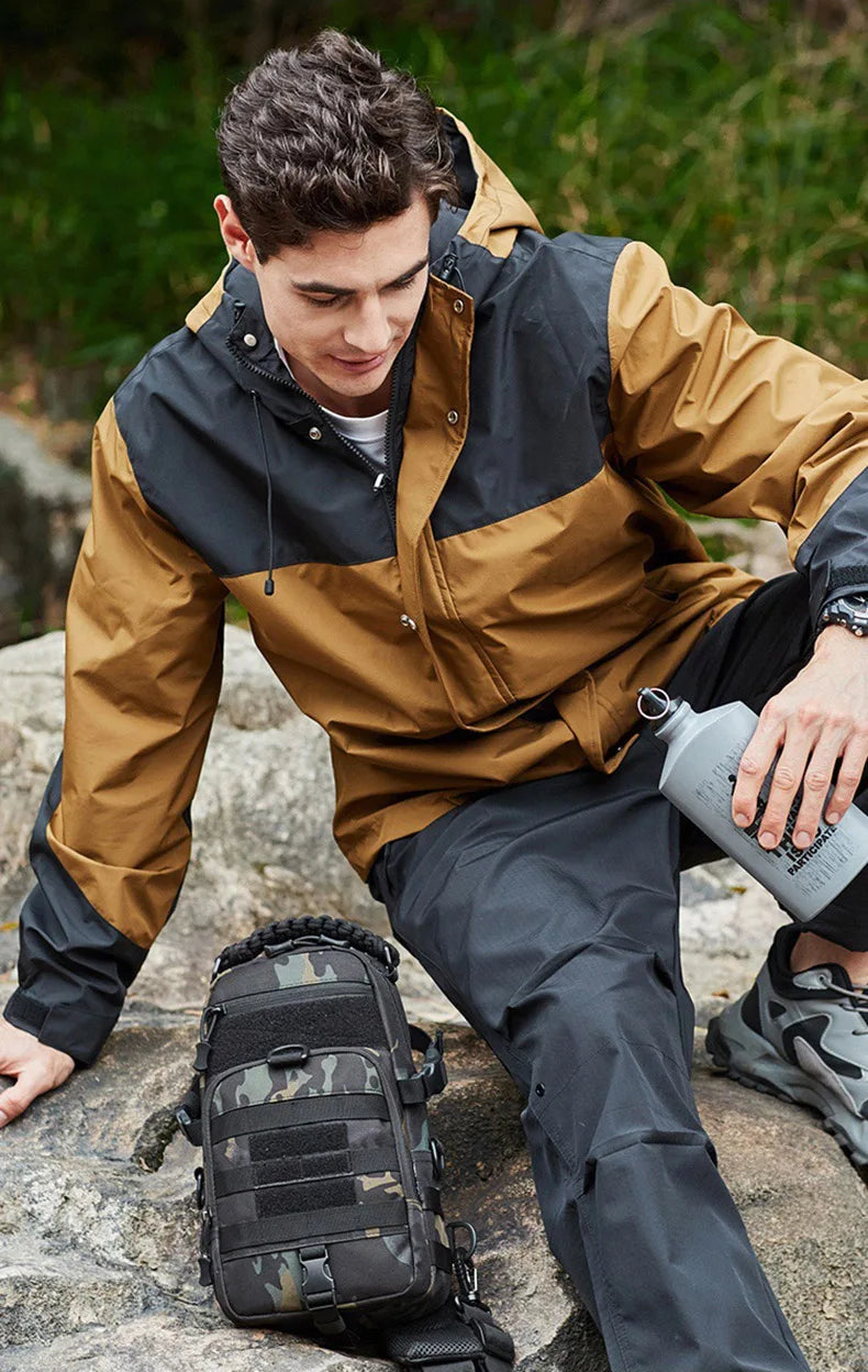 Taktische Outdoor Sling Tasche für Herren – Schulter- & Brusttasche mit MOLLE-System für Reisen, Wandern & Sport