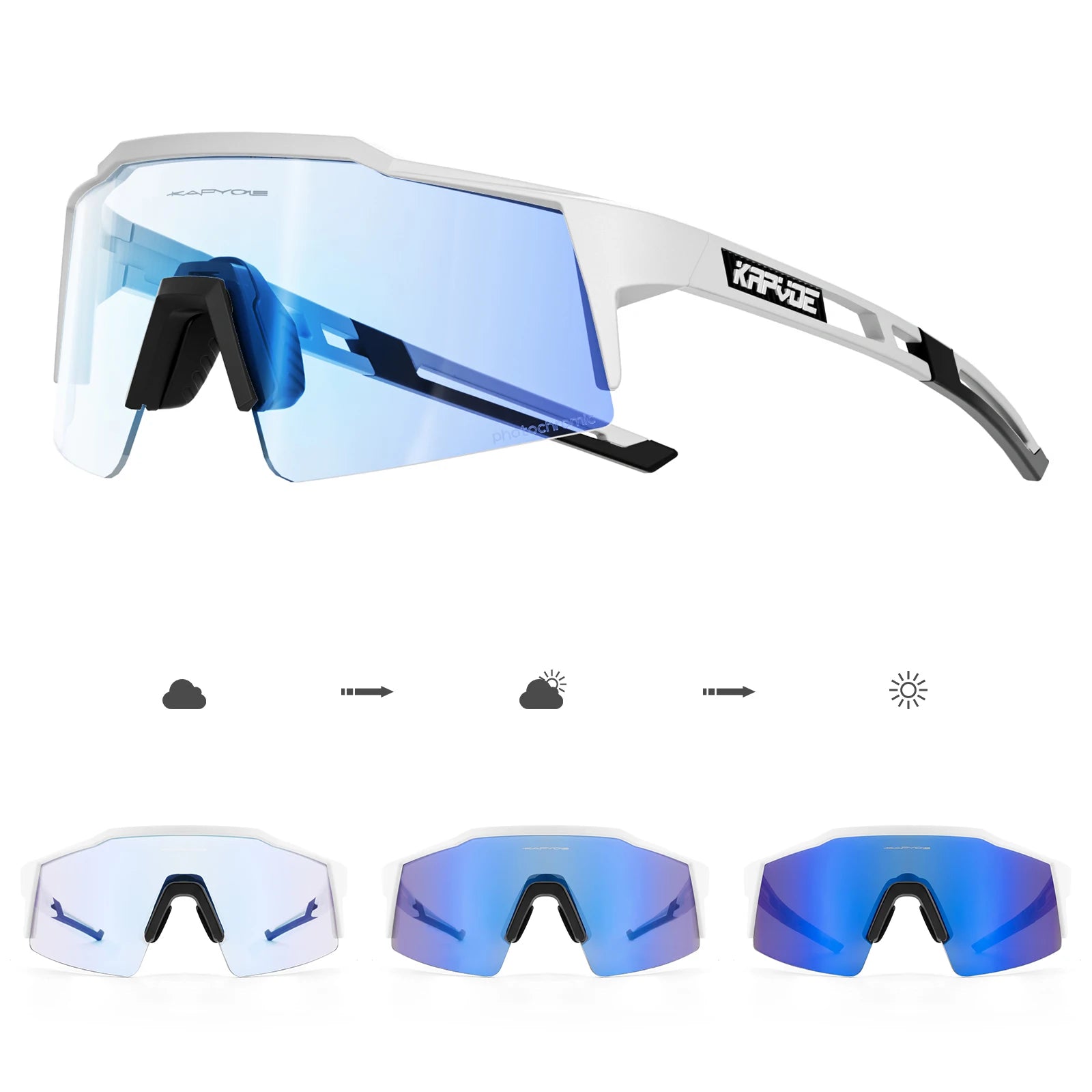Photochrome Sport-Outdoor-Brille UV400 – Selbsttönende Fahrrad- & Sonnenbrille mit TR90-Gestell