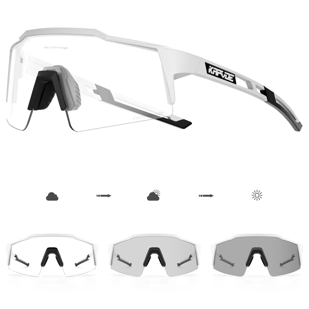 Photochrome Sport-Outdoor-Brille UV400 – Selbsttönende Fahrrad- & Sonnenbrille mit TR90-Gestell