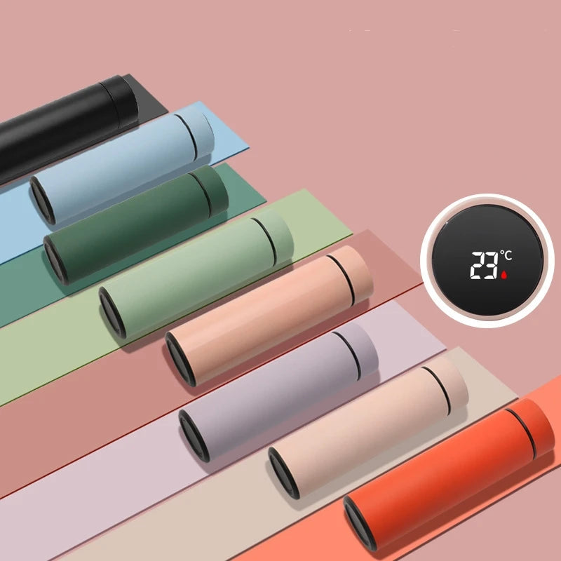 Intelligente Thermoflasche mit Temperaturanzeige – 500 ml Edelstahl Trinkflasche hält heiß & kalt