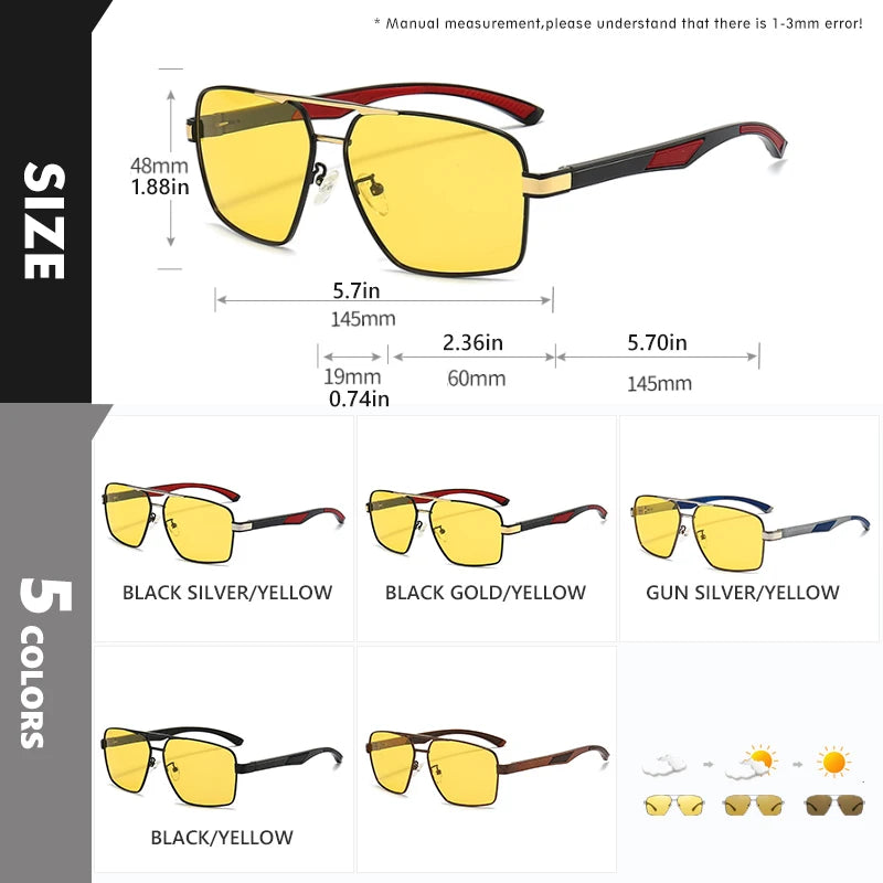 Intelligente photochrome Sport-Sonnenbrille UV400 – Polarisierte Outdoor- & Nachtfahrbrille für Damen & Herren