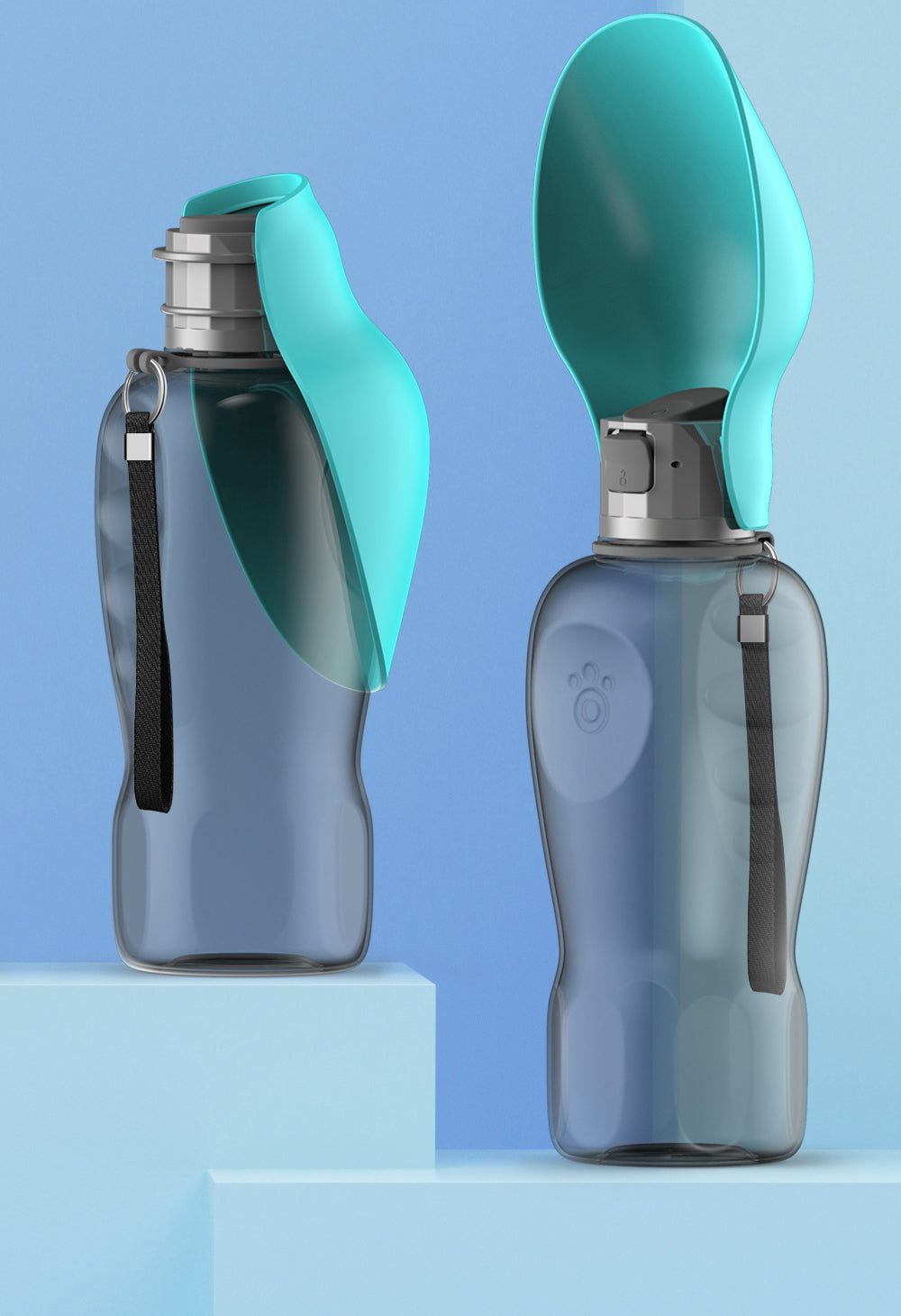 800 ml Tragbare Hunde-Trinkflasche mit Napf – Auslaufsicher für Reisen, Spaziergänge & Outdoor