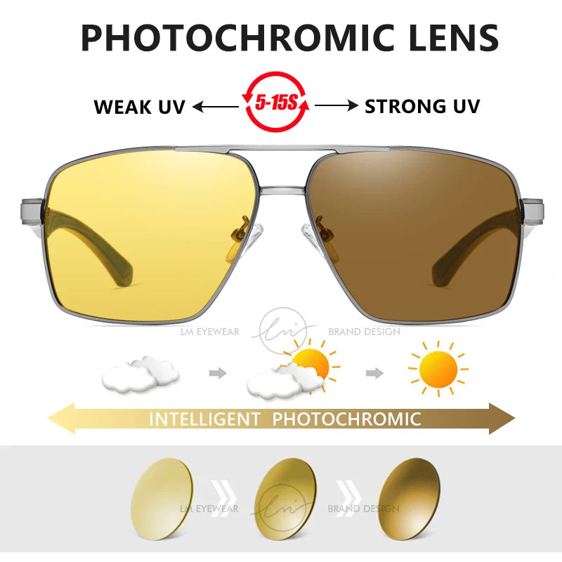 Intelligente photochrome Sport-Sonnenbrille UV400 – Polarisierte Outdoor- & Nachtfahrbrille für Damen & Herren