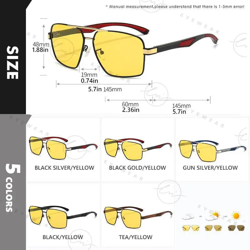 Intelligente photochrome Sport-Sonnenbrille UV400 – Polarisierte Outdoor- & Nachtfahrbrille für Damen & Herren