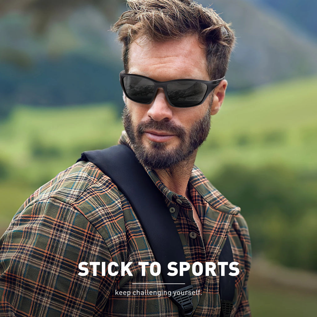 Polarisierte Sport-Outdoor-Brille UV400 – Leichte Fahrrad- & Outdoorbrille mit hohem Kontrast